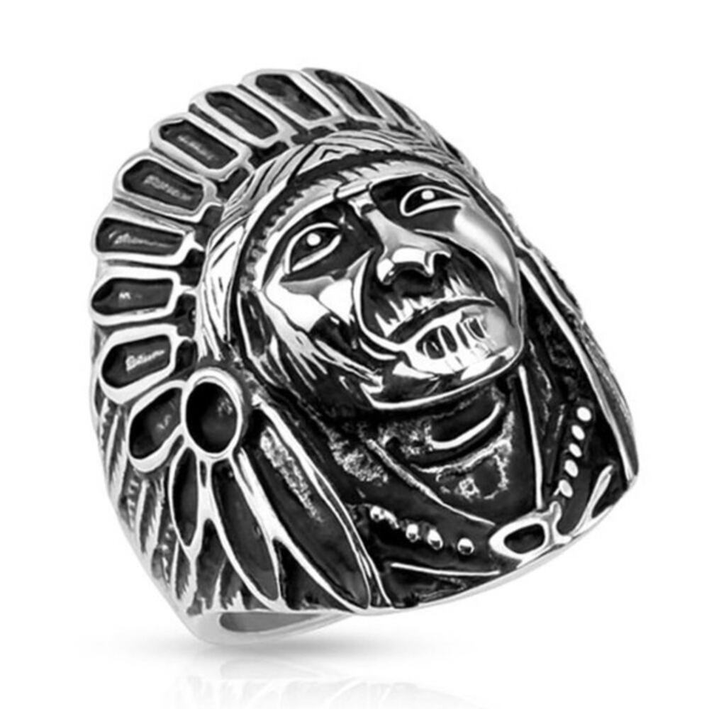 New stainless steel Indian ring size 9‎